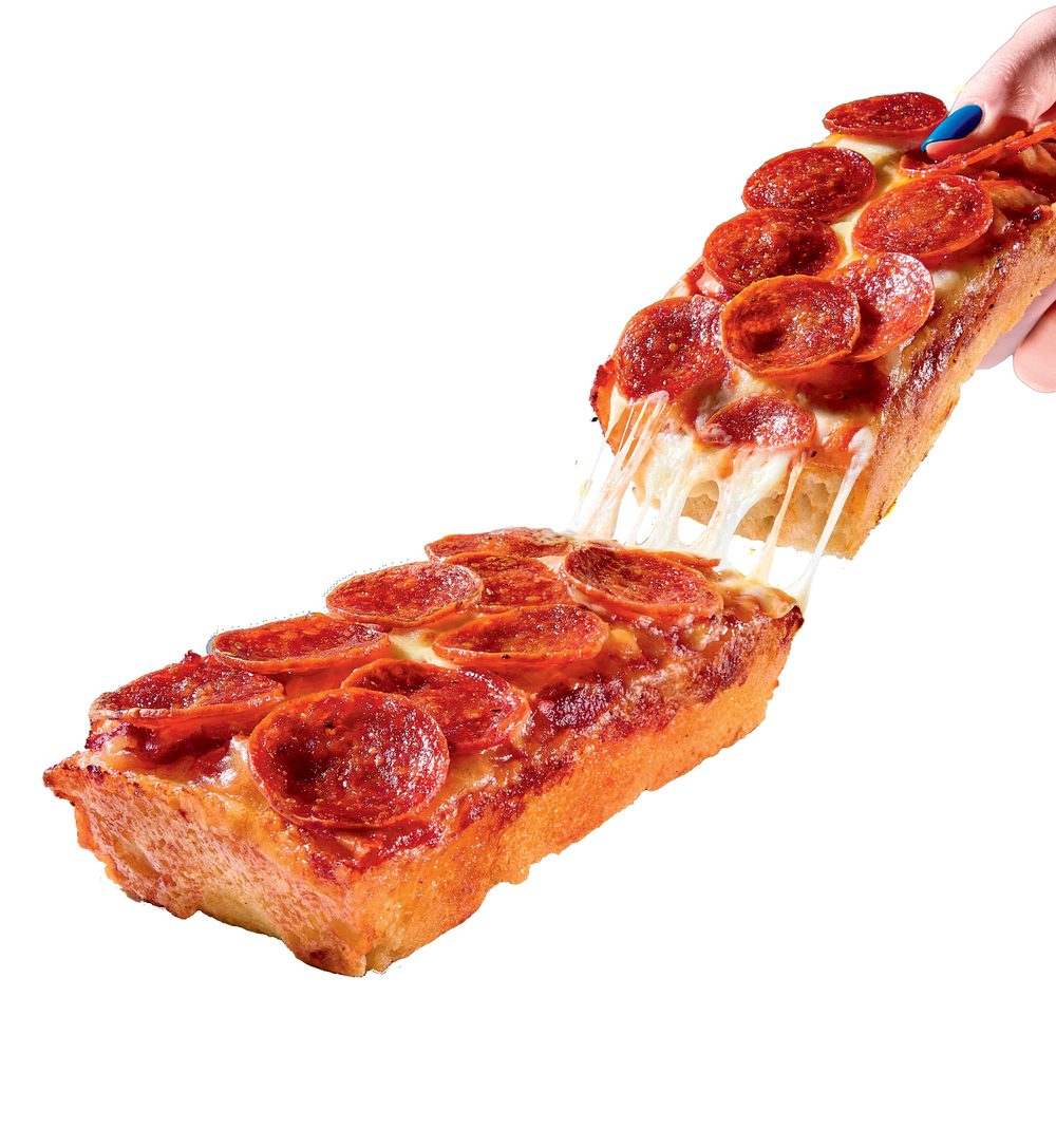 Detroit Style Pizza mit Käserand